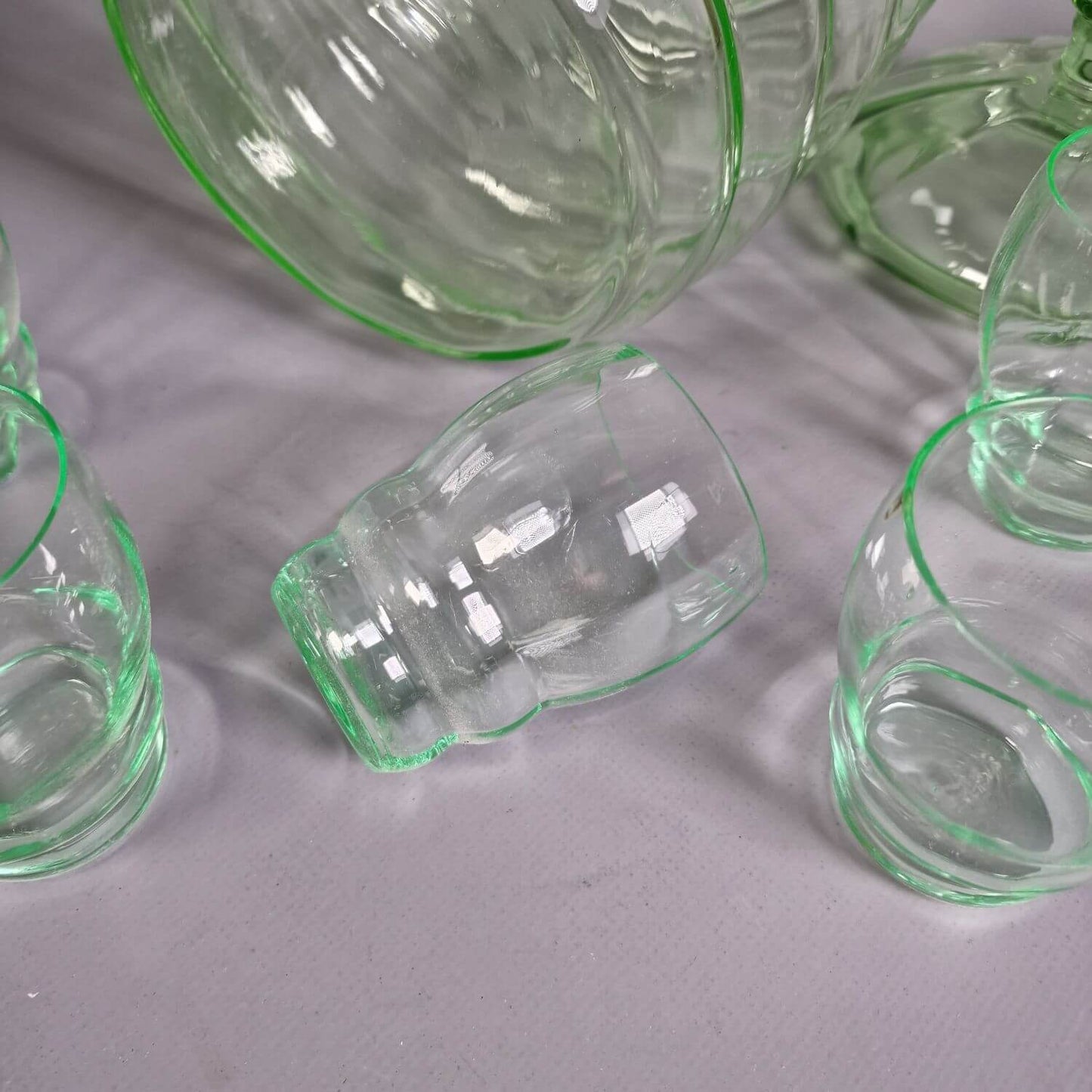 Art Deco Bowle Gefäß mit Gläsern
