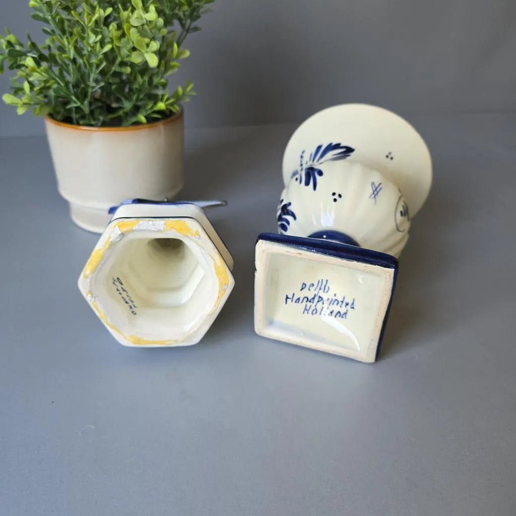 Set Delfter Porzellan - Vase und Windmühle