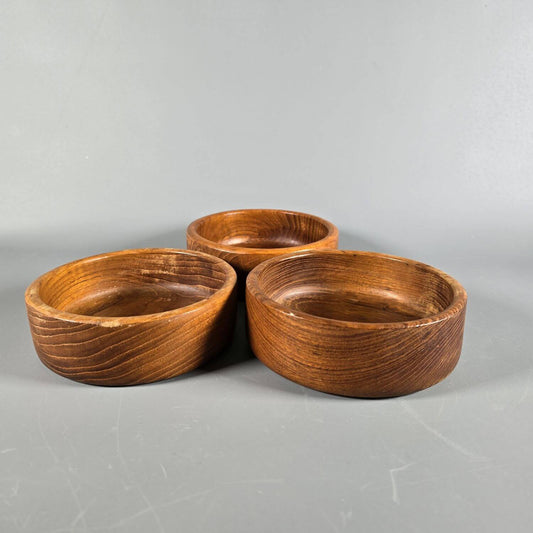 Drei Mid-Century Holzschalen