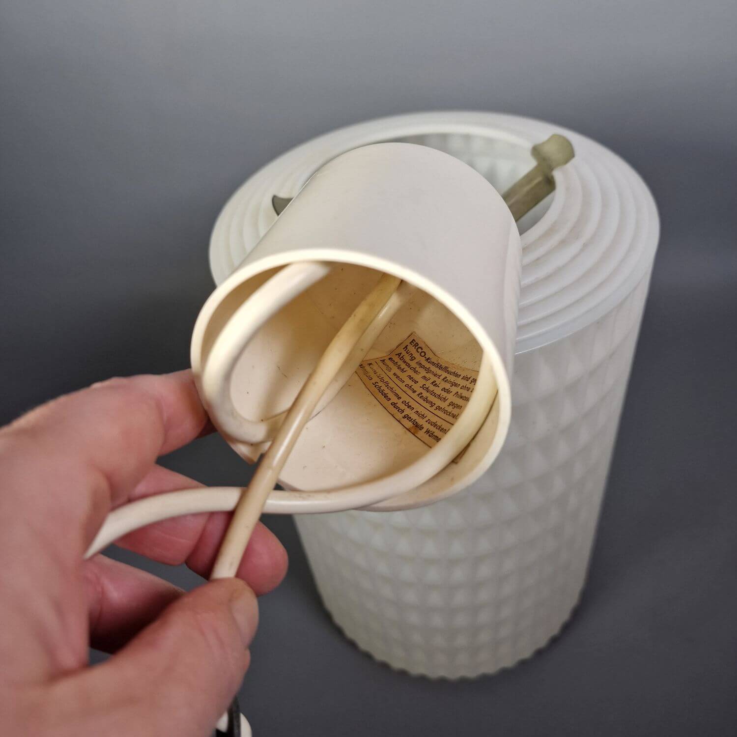 Seltene mid century Aloys Gangkofner Hängeleuchte für Erco