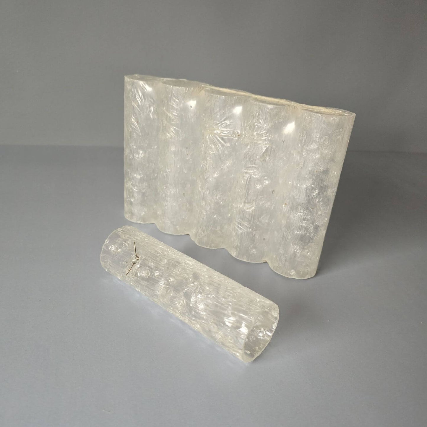 6 Ersatzschirme, Zylinder für Vintage Doria Eisglas, Ice Glas 70er Jahre