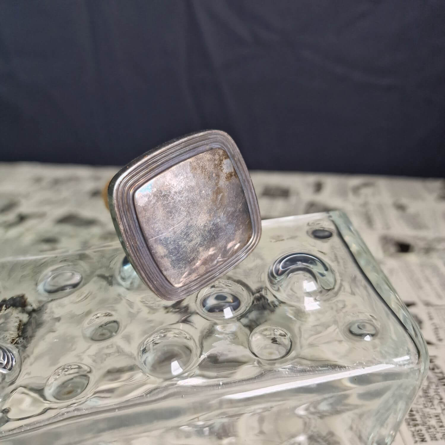 Art Deco Flaschenverschluss 925 Silber - Flaschenstöpsel - Punze Krone W F