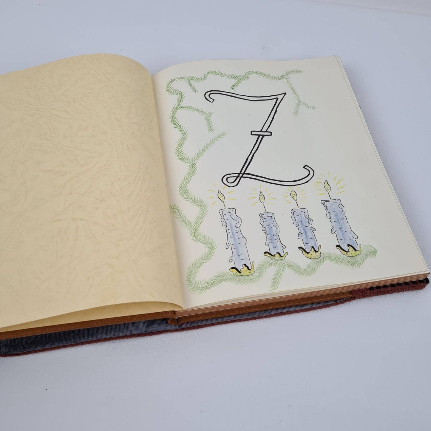 Gästebuch mit bestickter Hülle - 60er Jahre