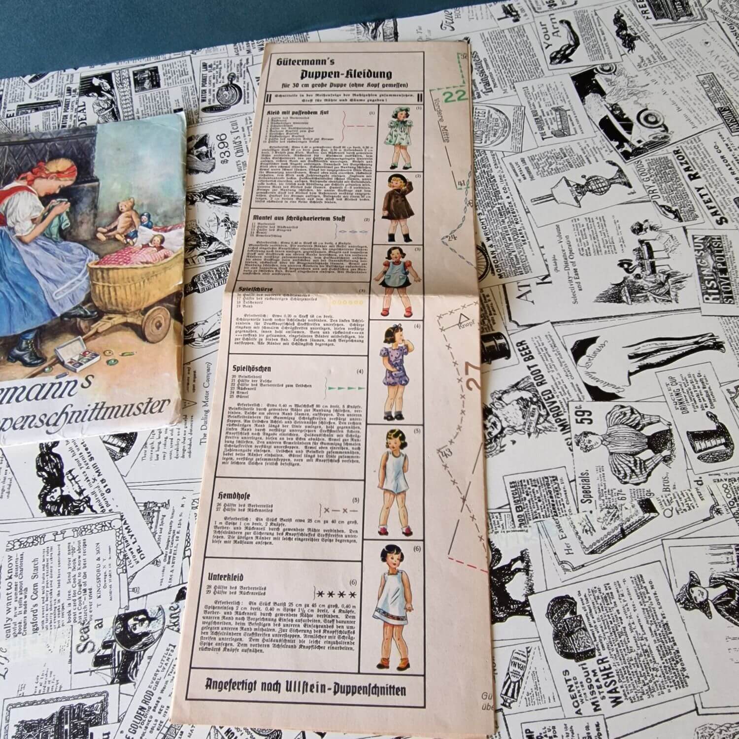 Gütermann's Puppenschnittmuster für 30cm Puppen