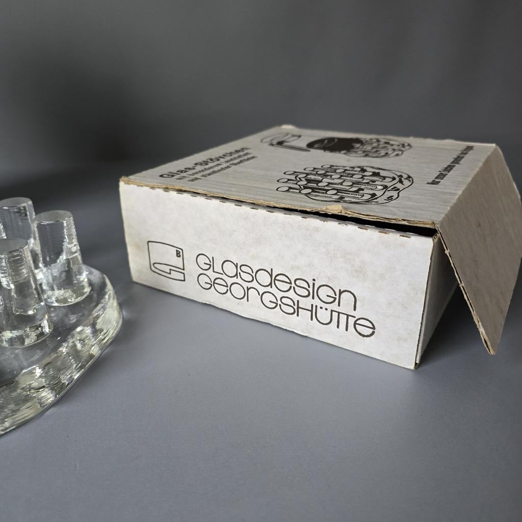 Design Stövchen, Glas, Georgshütte, 1970er