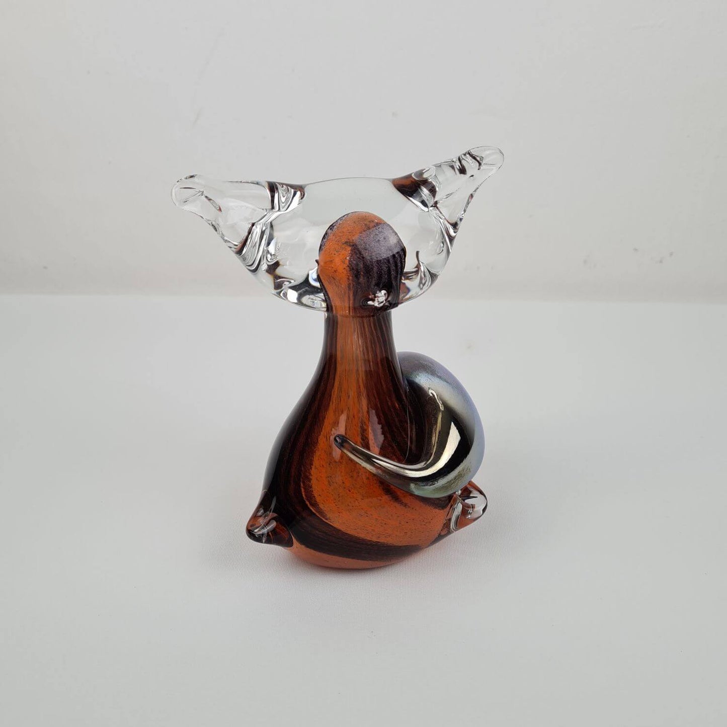 Glas Kristall Figur Abstrakte Katze  Studiolasi Finland