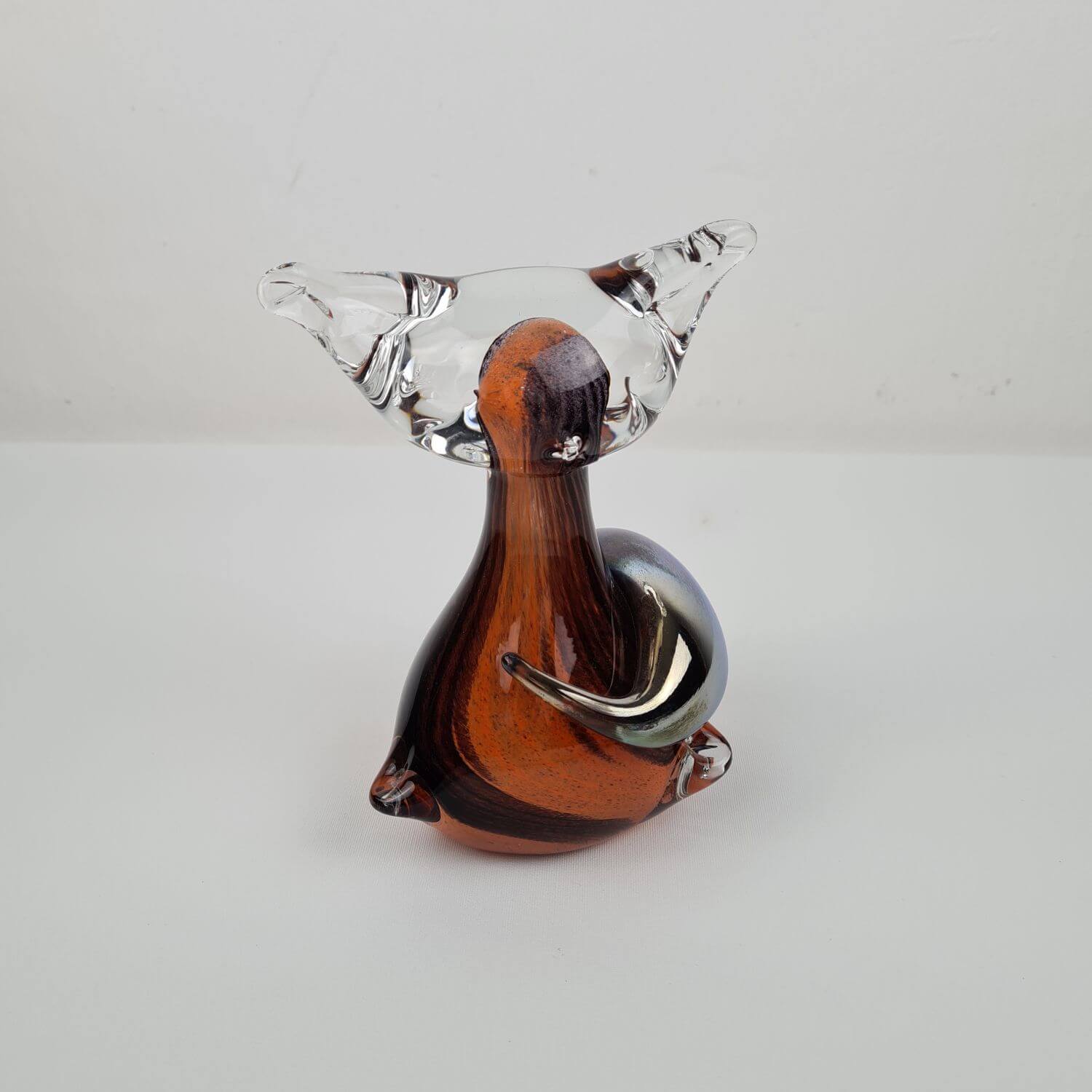 Glas Kristall Figur Abstrakte Katze  Studiolasi Finland