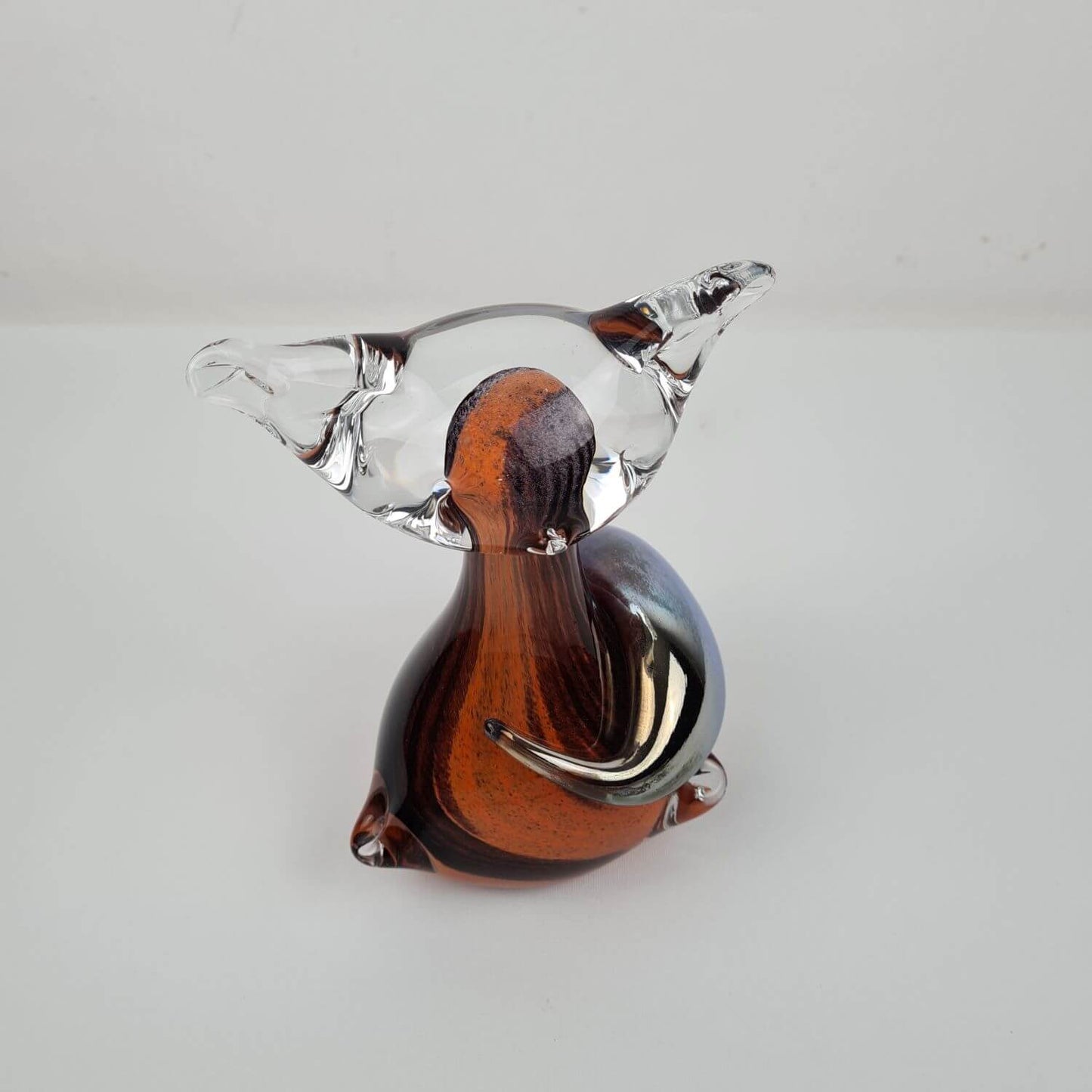 Glas Kristall Figur Abstrakte Katze  Studiolasi Finland