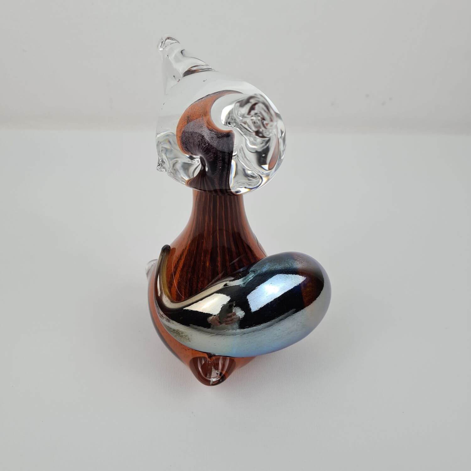 Glas Kristall Figur Abstrakte Katze  Studiolasi Finland