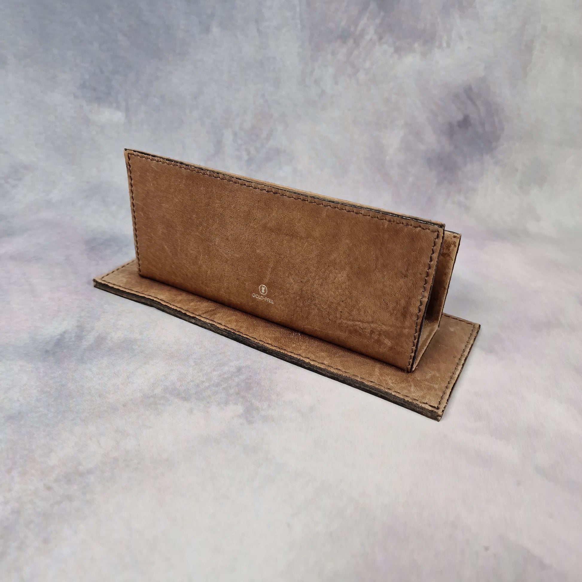 Goldpfeil Briefständer - Halter für Briefe - Leder Briefständer