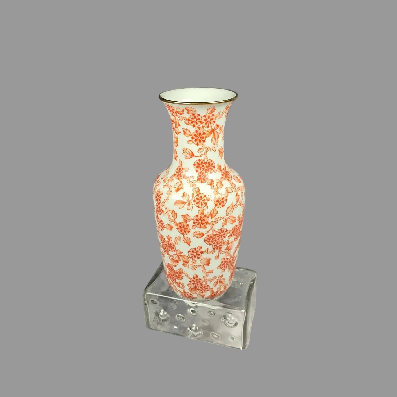 Rosenthal Vase mit orangen Blüten