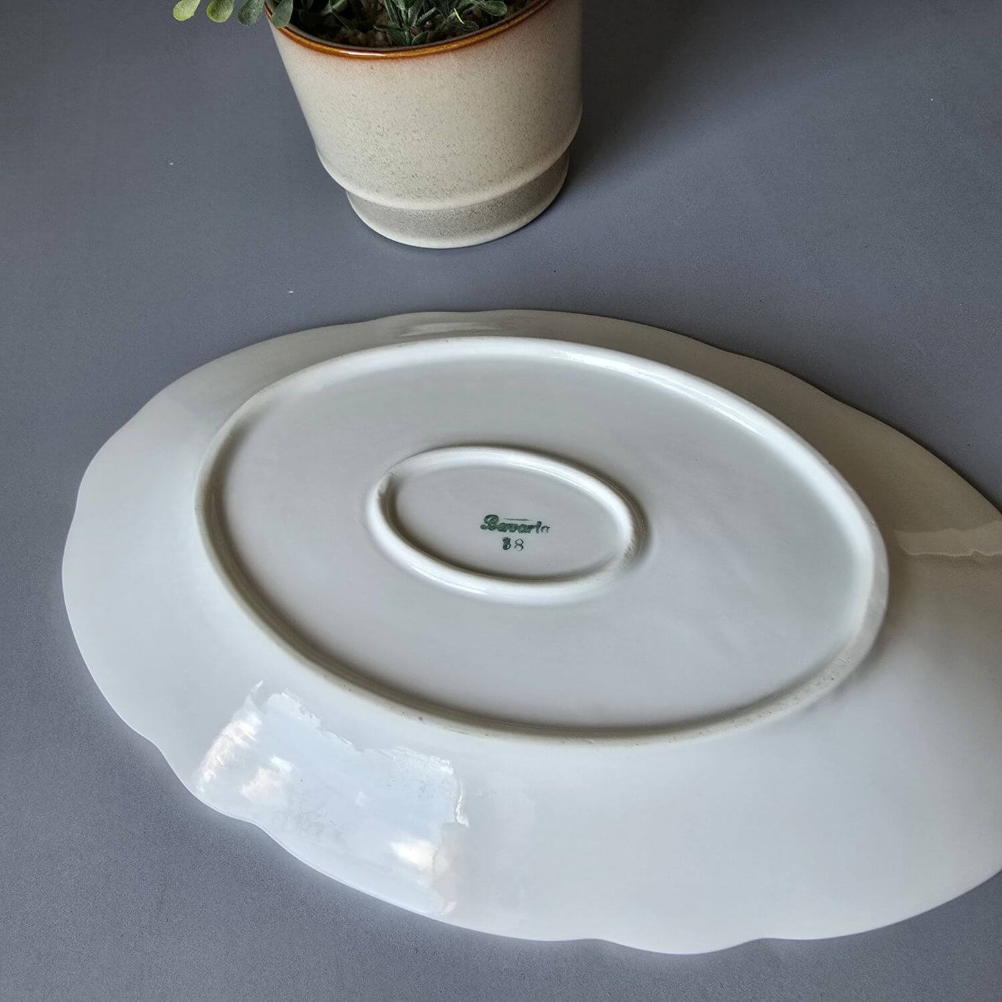 Kaisers Rabattmarken große ovale Servierplatte, 1940–50er