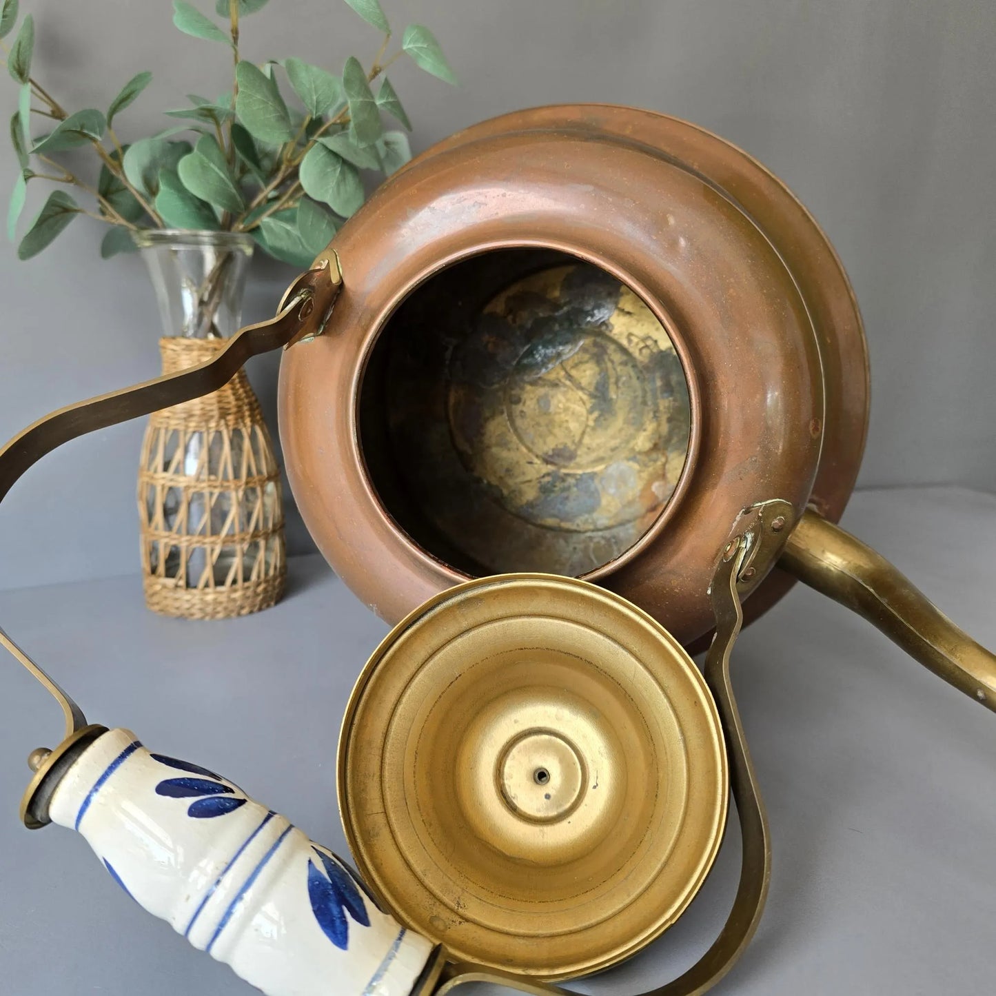 Großer Kupferkessel - Delft - Teekessel, Wasserkessel