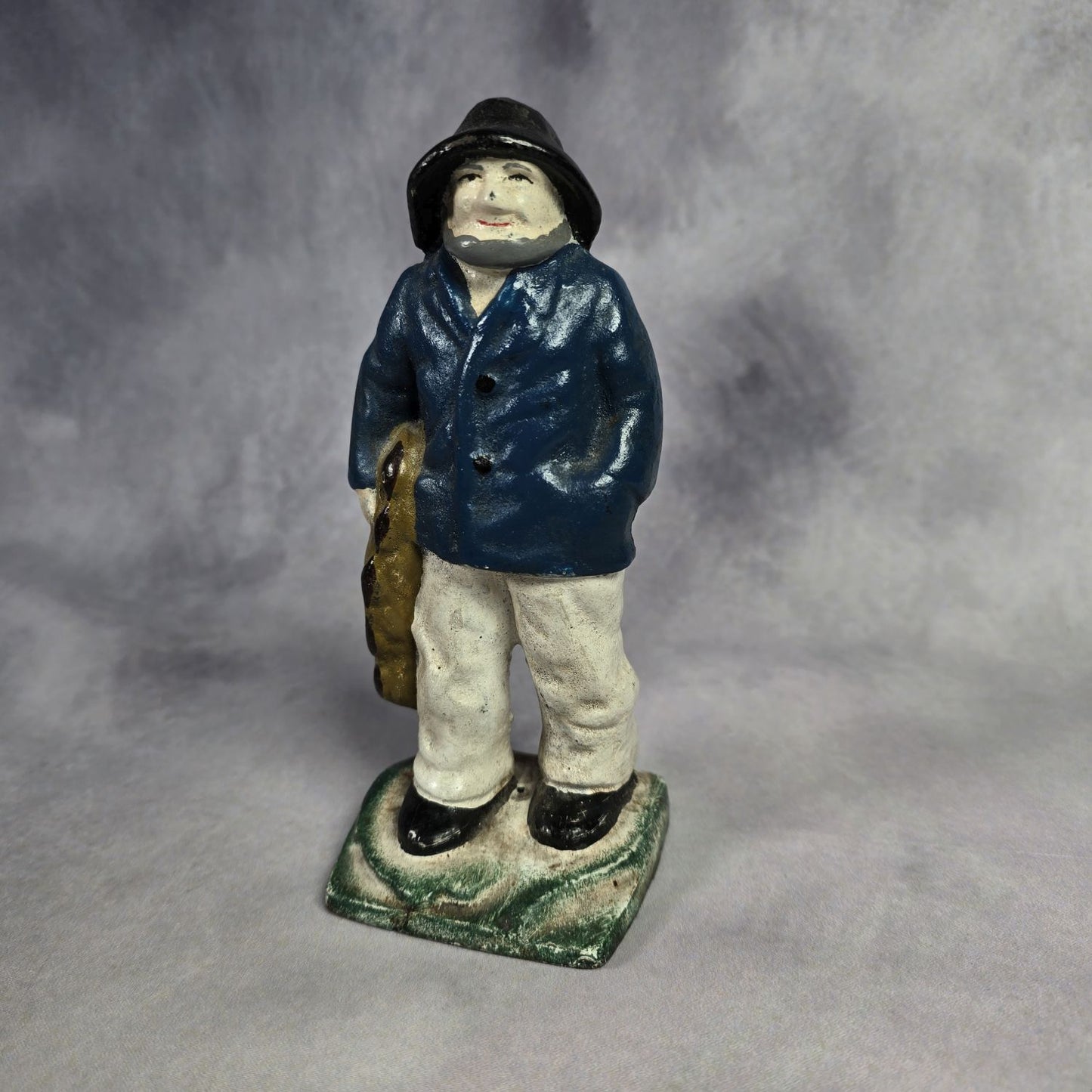 Schwere alte Fischer Seemann Figur aus Gusseisen - Türstopper