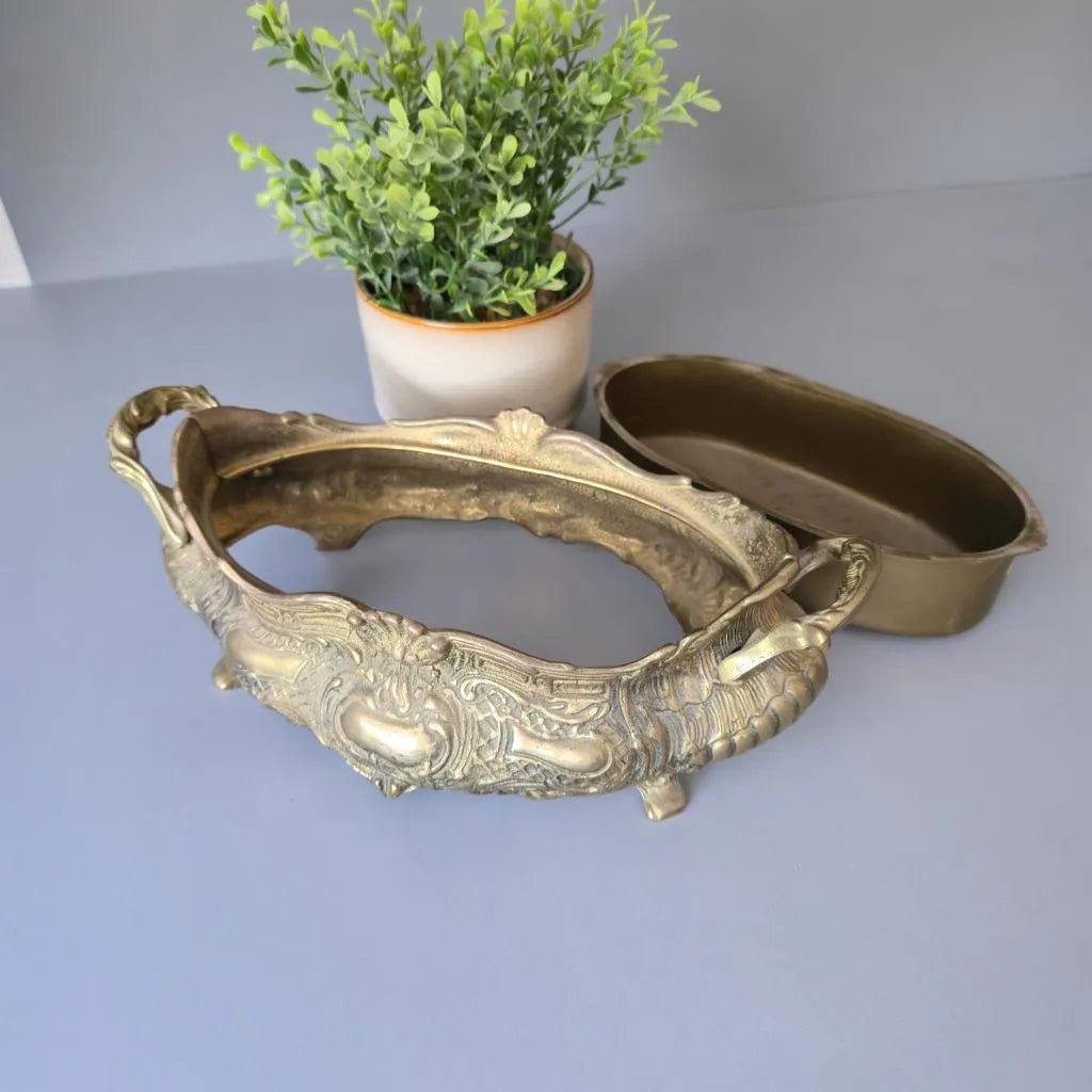 Jardiniere aus Messing - Pflanzgefäß