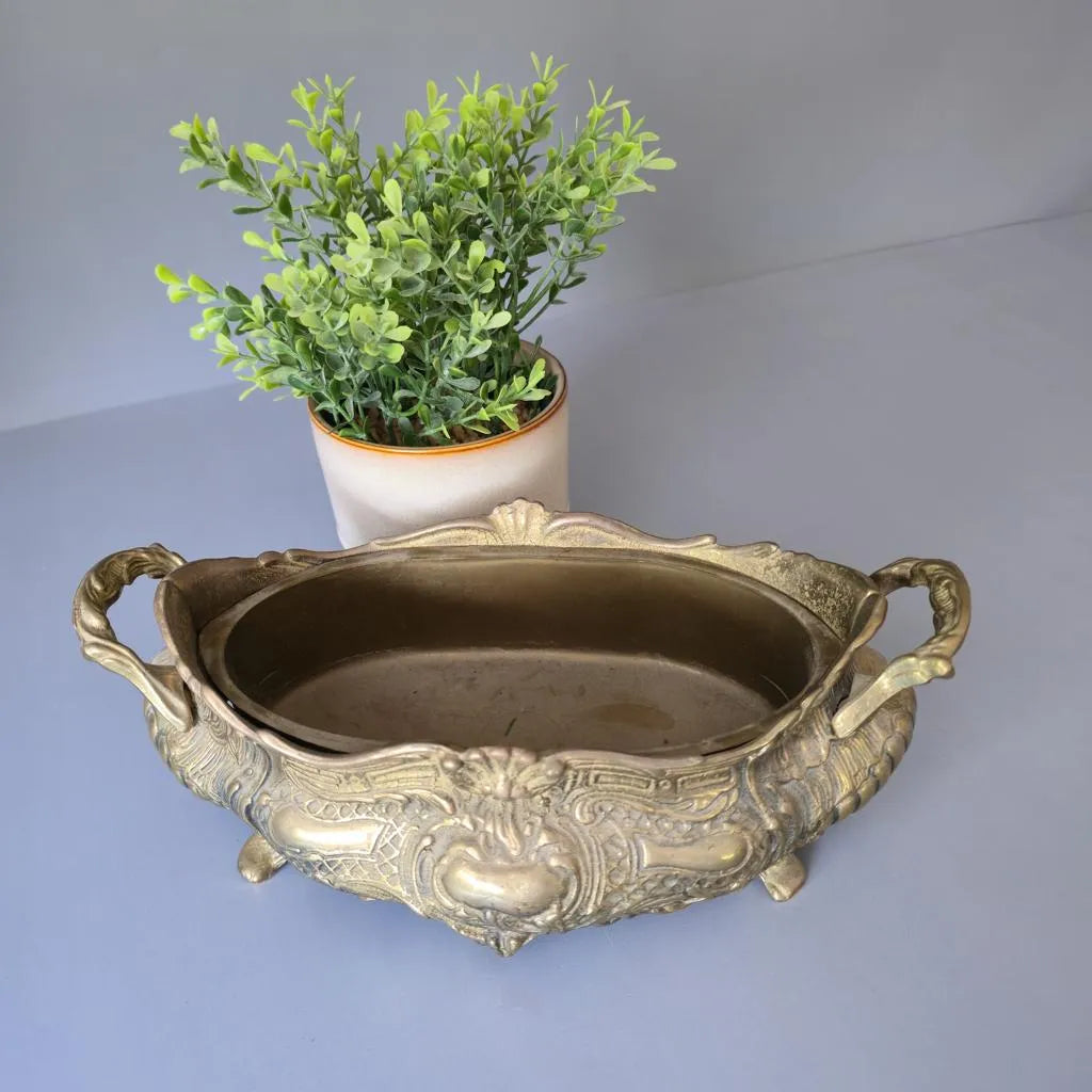 Jardiniere aus Messing - Pflanzgefäß
