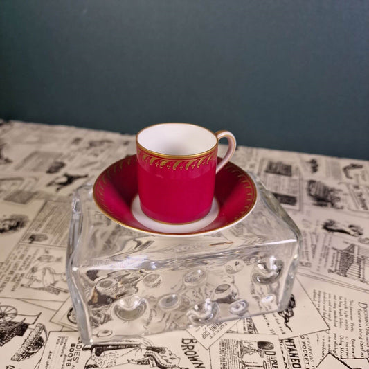 KPM Berlin Mokkatasse mit Untertasse - Buntmalerei