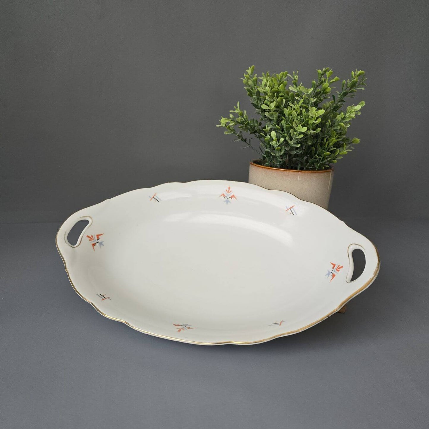 Bavaria Eschenbach Servierplatte, 1950er, oval