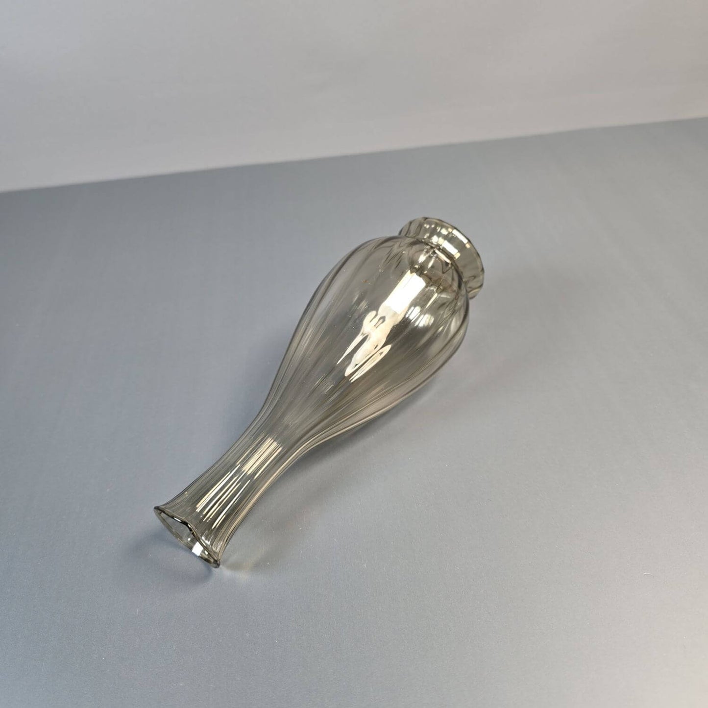 Lauscha Likörkaraffe Bimini Rauchglas, Art Deco