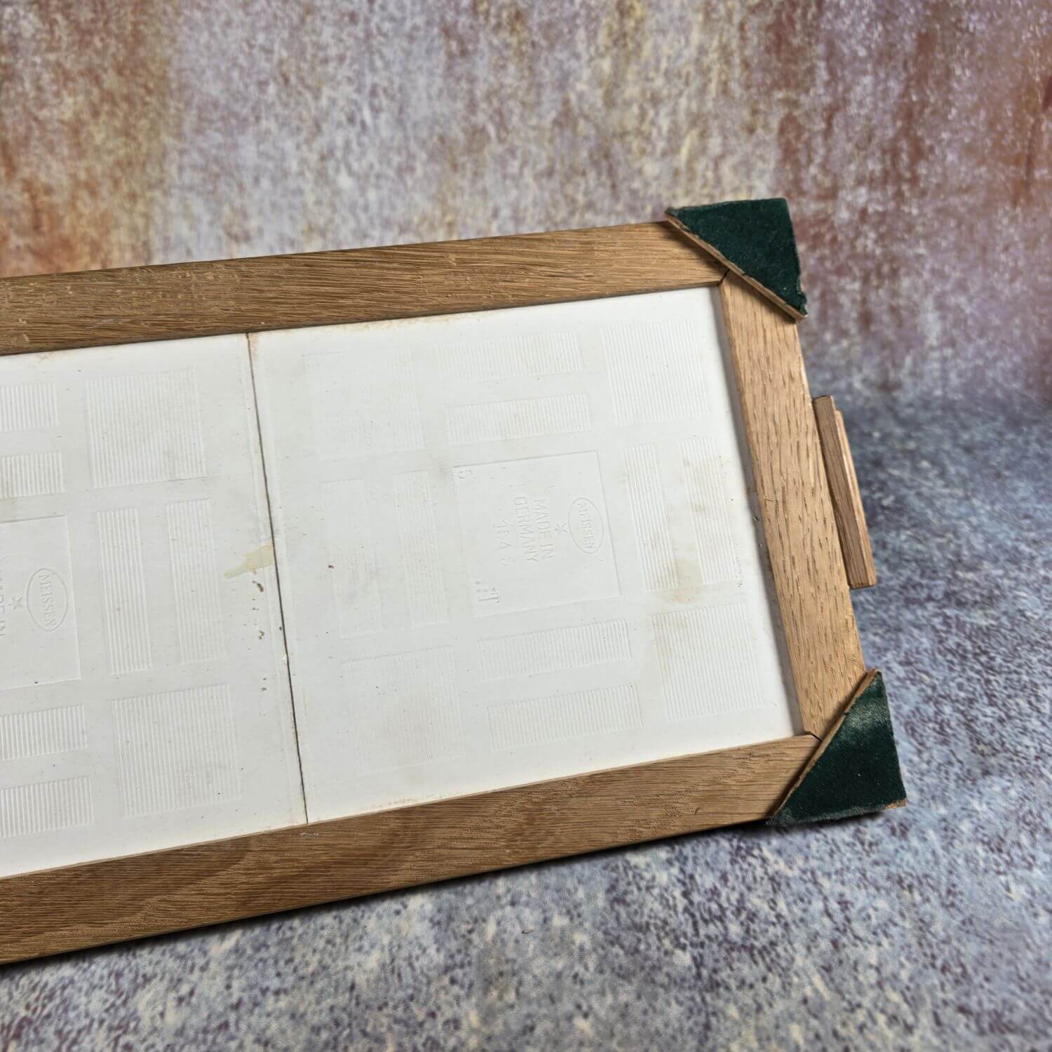 Vintage Tablett mit Teichert Meissen Fliesen - wohl aus den 40er 50er Jahren