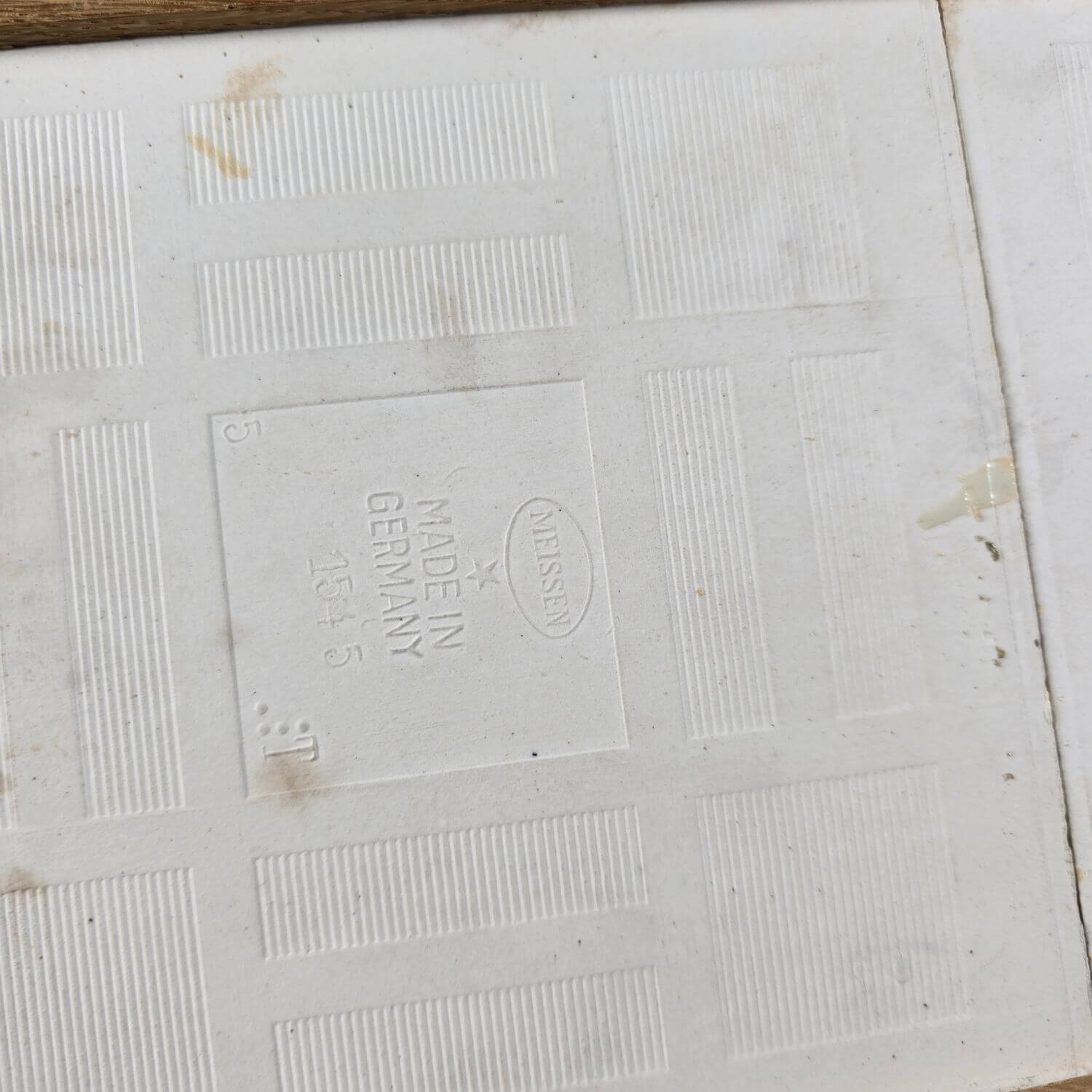 Vintage Tablett mit Teichert Meissen Fliesen - wohl aus den 40er 50er Jahren