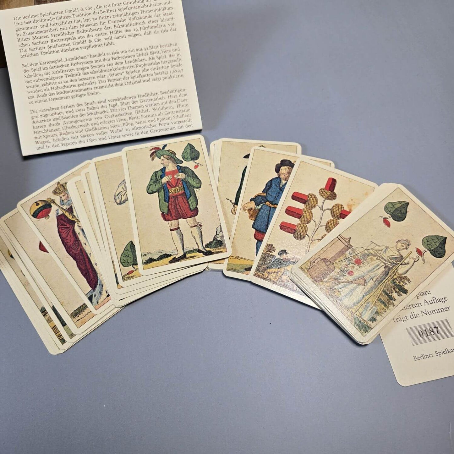 Landleben - C.A. Müllersche Spielkartenfabrik Berlin - Nr. 187 von 2000 - Berliner Spielkarten
