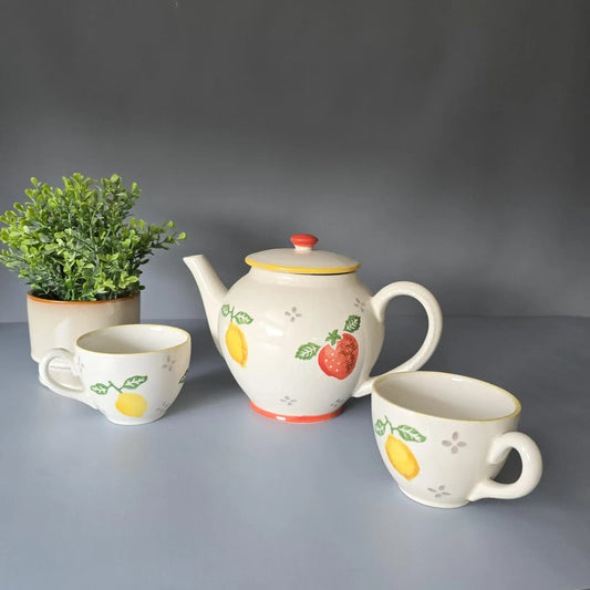 Teekanne mit 2 Tassen - Laur Ashley - Summer Fruits
