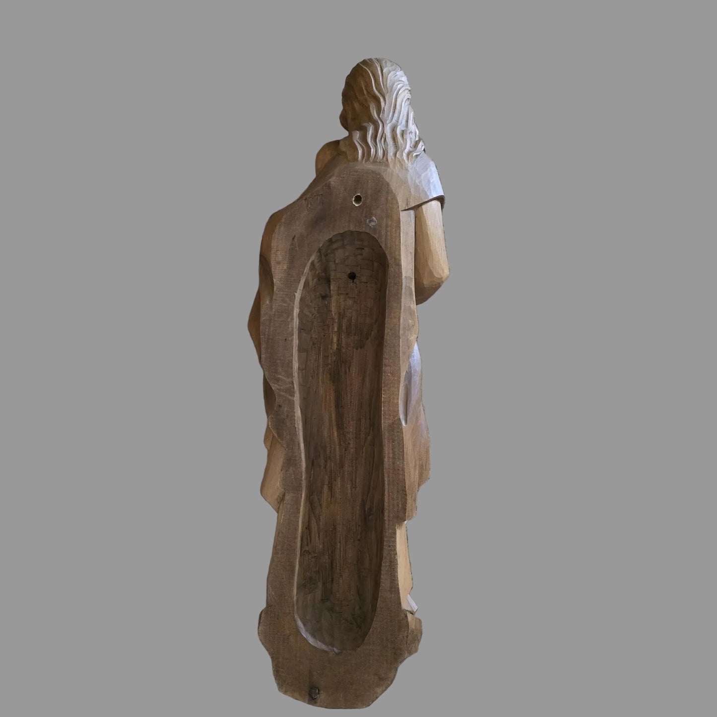 Große Madonna mit Kind - Holzschnitzerei
