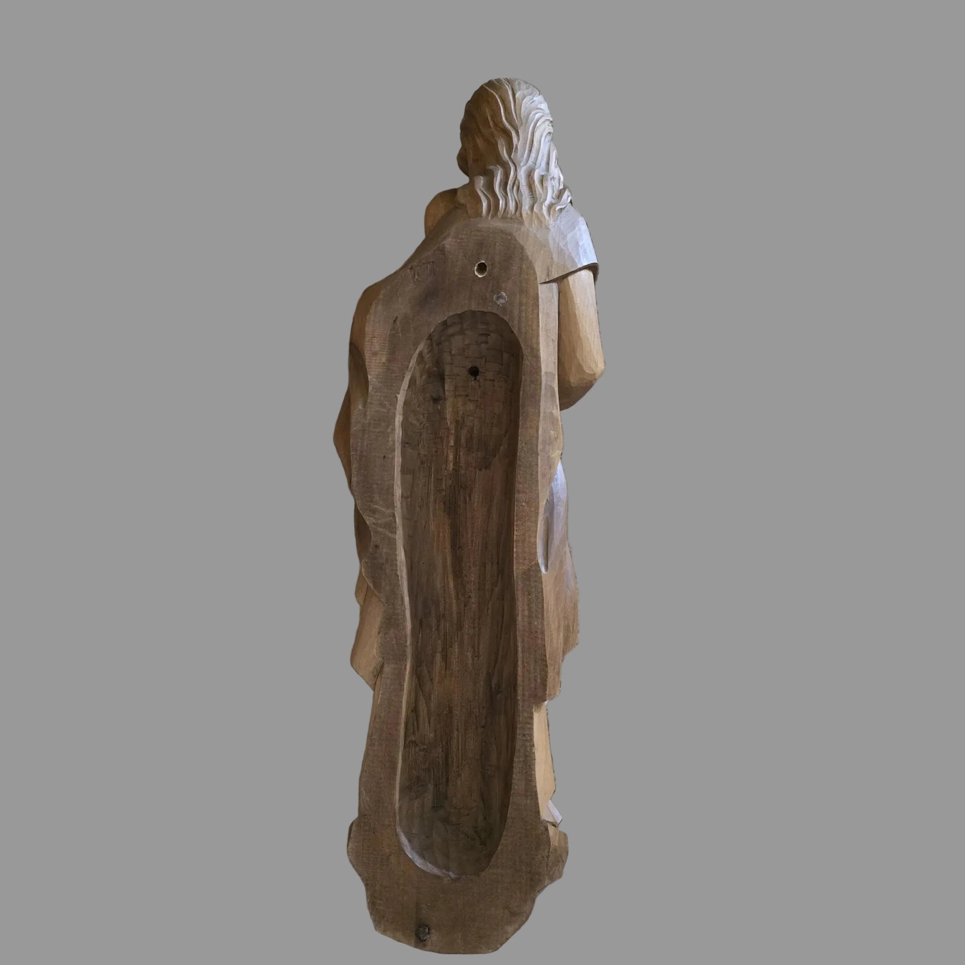 Große Madonna mit Kind - Holzschnitzerei