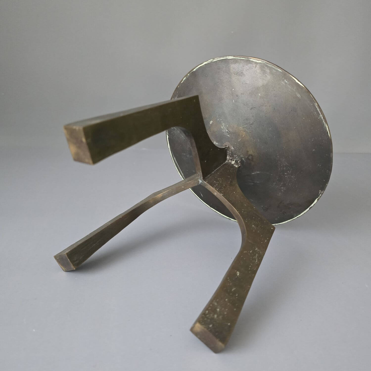 Bronze Kerzenleuchter auf Dreifuß, 1940–1960