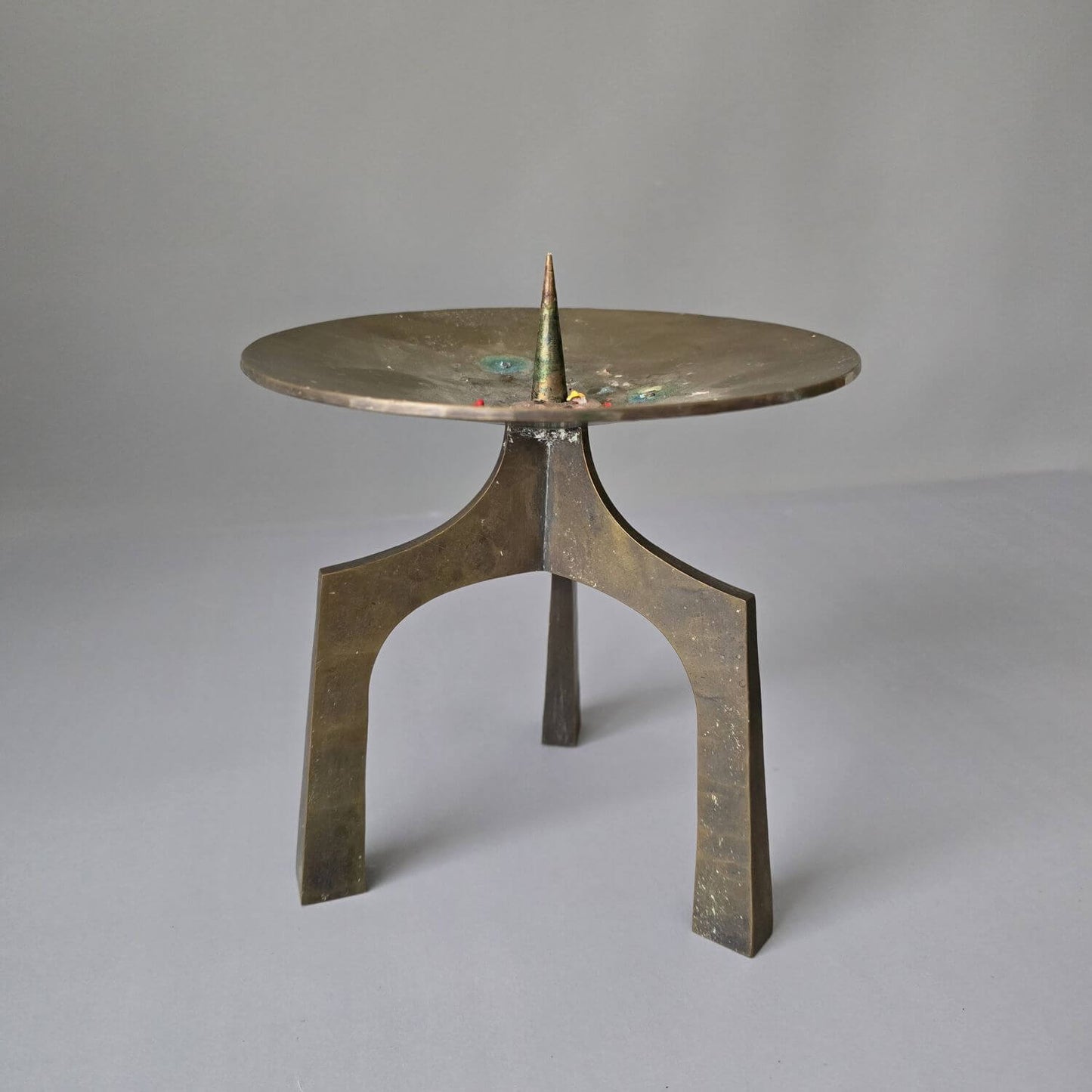 Bronze Kerzenleuchter auf Dreifuß, 1940–1960