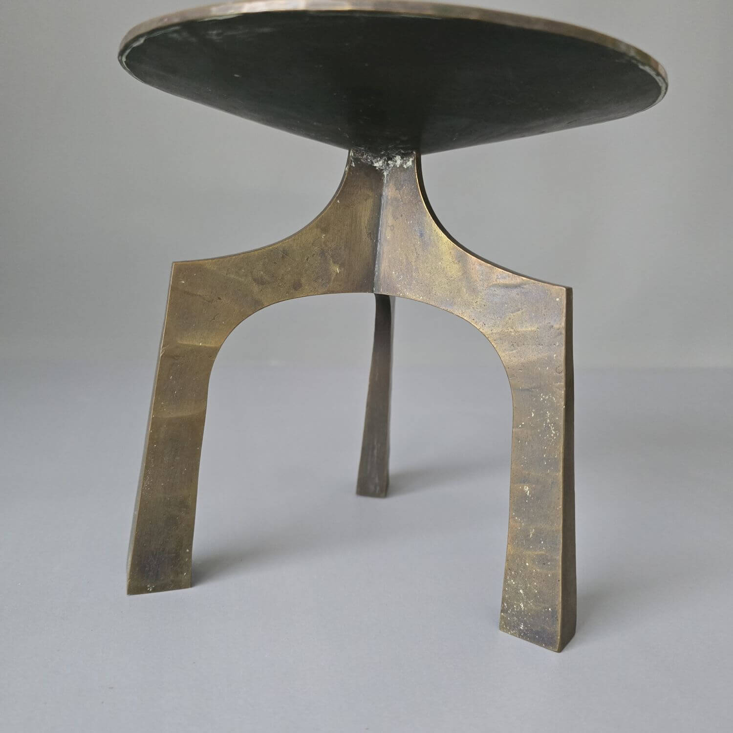 Bronze Kerzenleuchter auf Dreifuß, 1940–1960