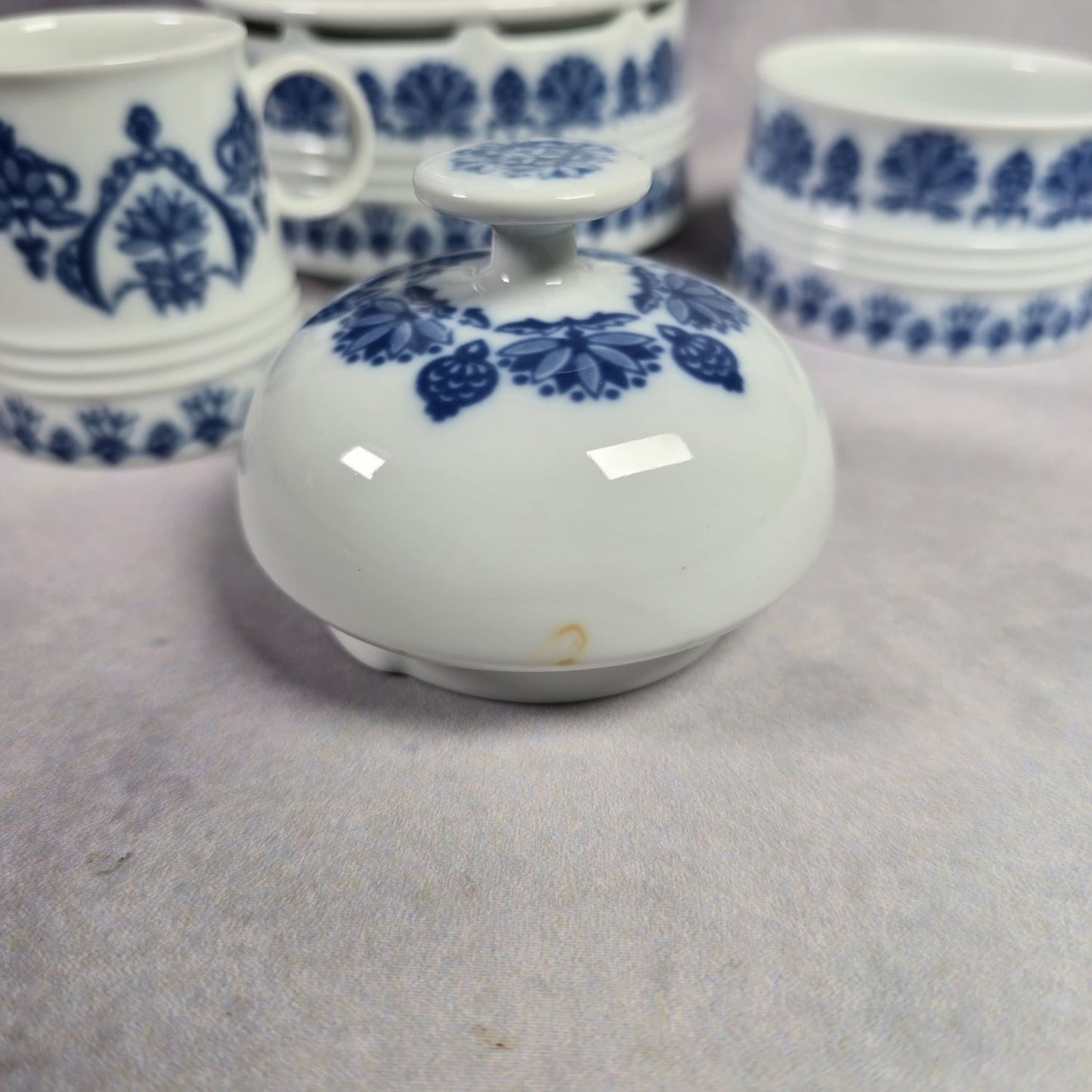 Kaffeekern Melitta Friesisch Blau - Kanne Stövchen Zucker Milch