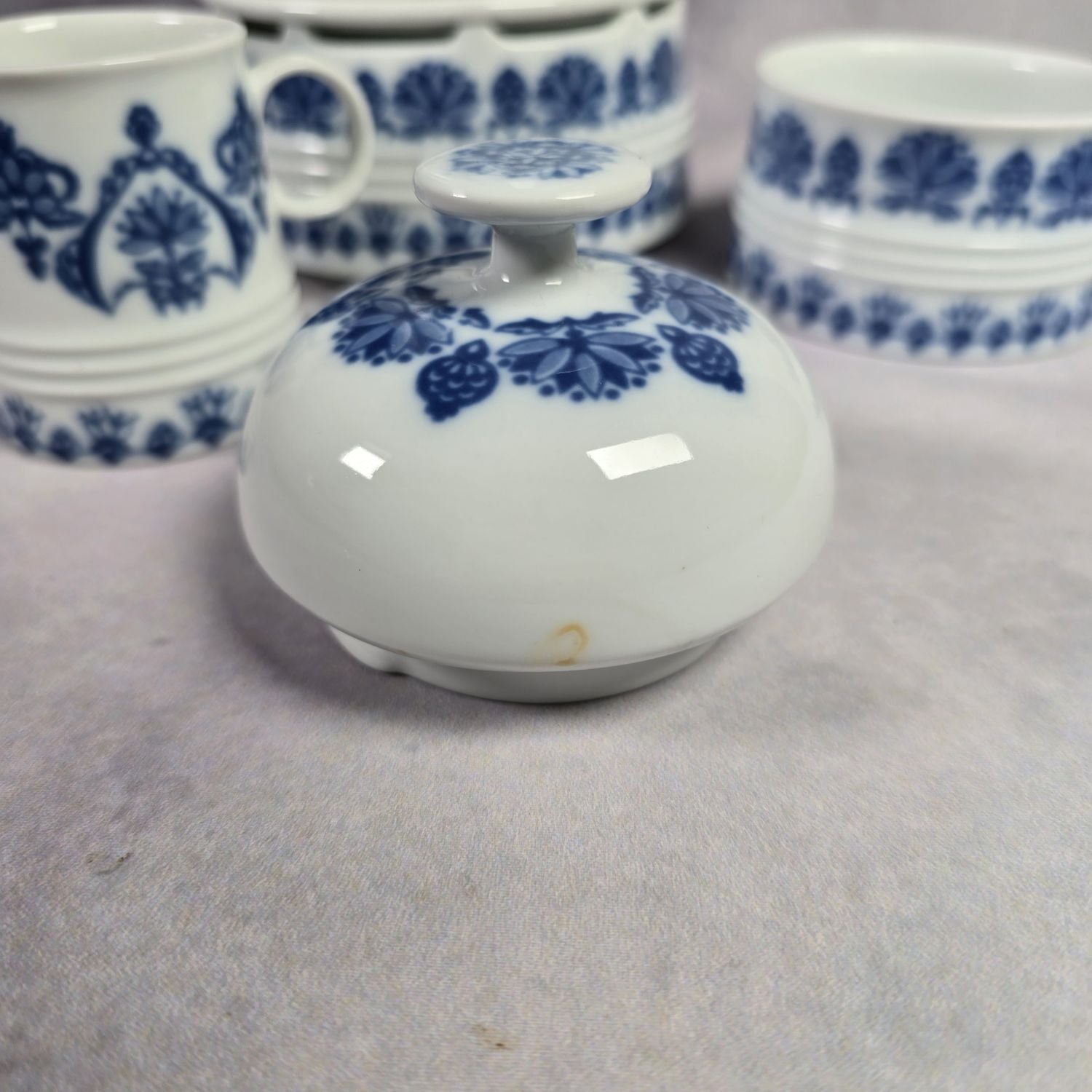 Kaffeekern Melitta Friesisch Blau - Kanne Stövchen Zucker Milch