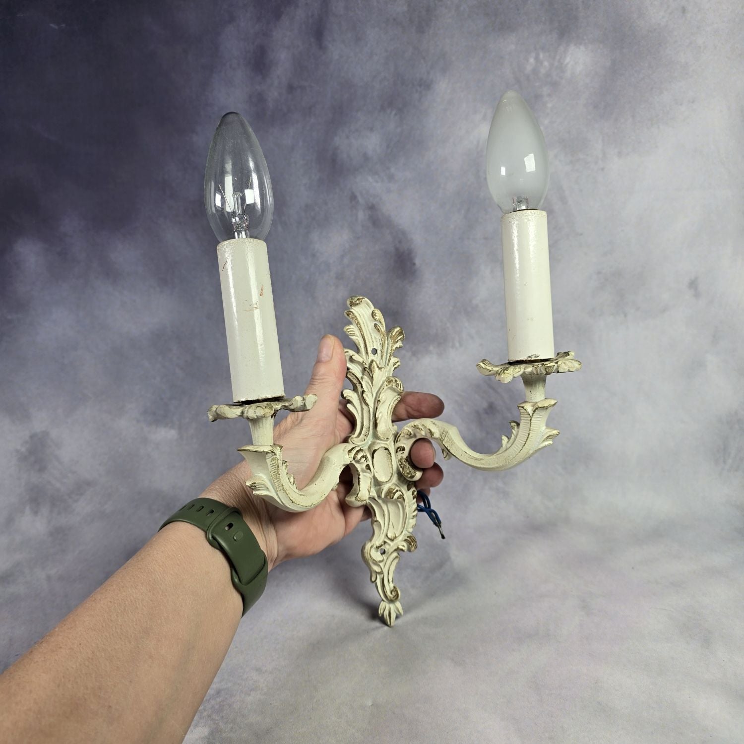 Wandleuchte im Barock Stil - Zweiflammige Wandlampe