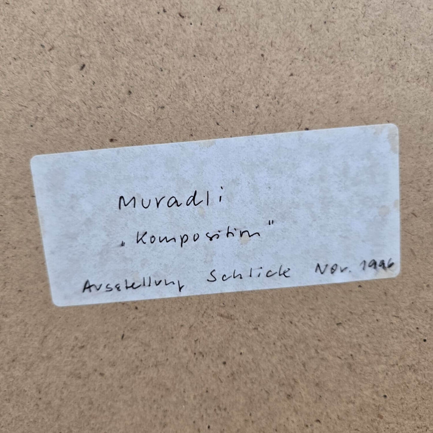 Wandbild Abstrakte Kunst - Muradli 1996 - gerahmt