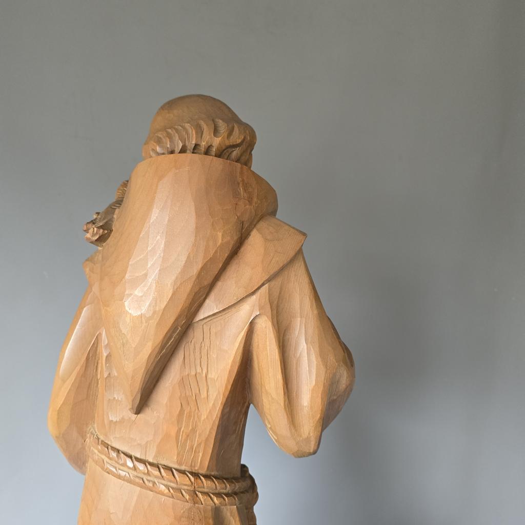 Nogler Grödnertal - 75cm Figur und Sockel - Hl. Franziskus von Assisi