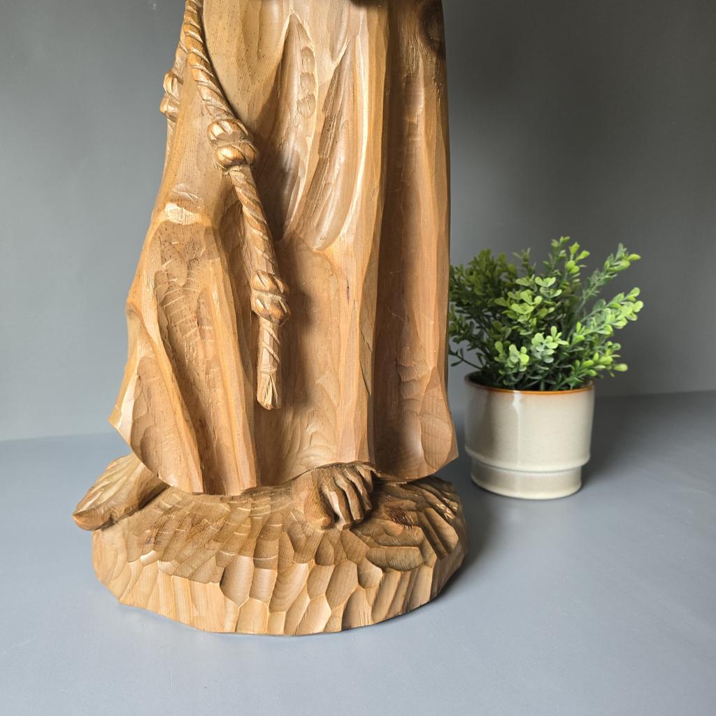 Nogler Grödnertal - 75cm Figur und Sockel - Hl. Franziskus von Assisi