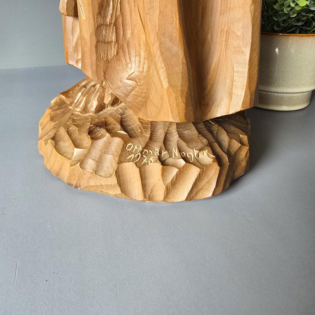 Nogler Grödnertal - 75cm Figur und Sockel - Hl. Franziskus von Assisi