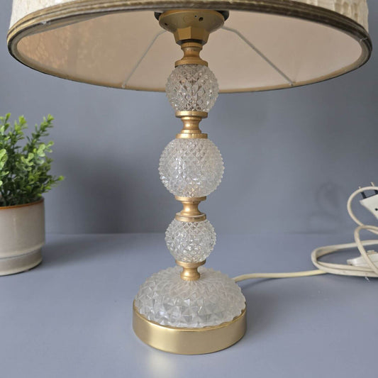 Palme & Walter - Palwa - Tischlampe - Kristall & Messing