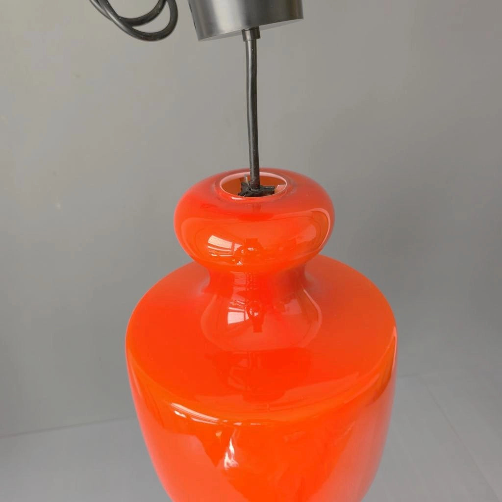 Peill Putzler 70er orange Vintage Hängelampe - Mid Century Pendelleuchte