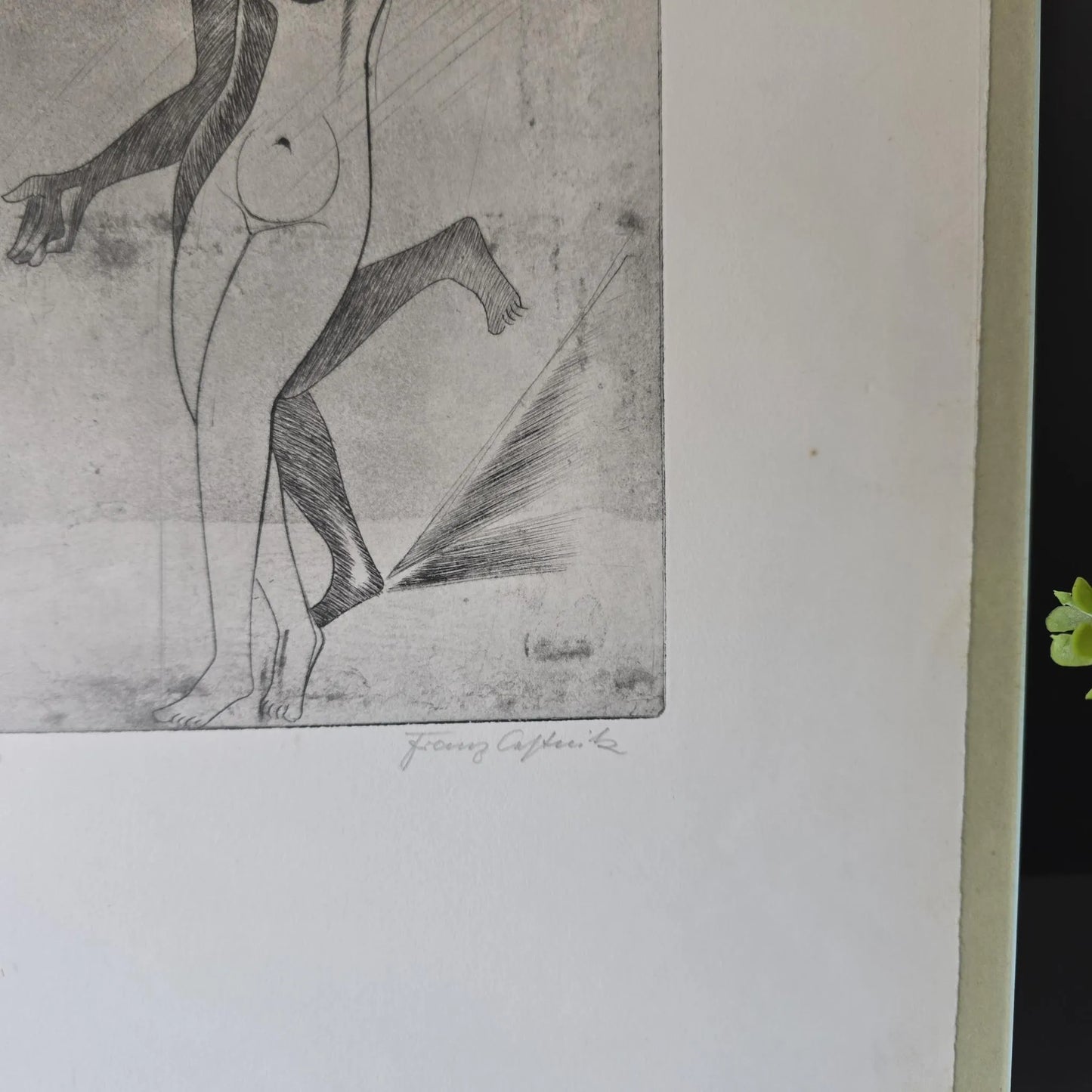 Radierung Franz Cestnik - Tanz 1968 - 6/20 - gerahmt