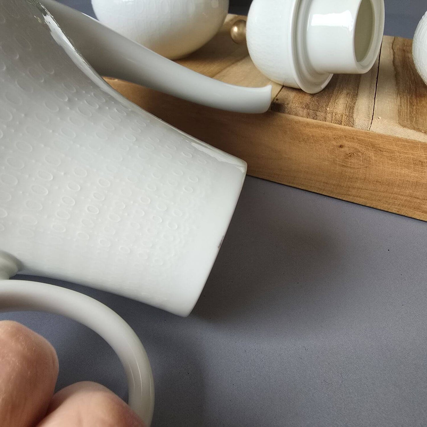 Rosenthal Romanze Weiß Kaffeekern – Kanne, Zucker, Milch
