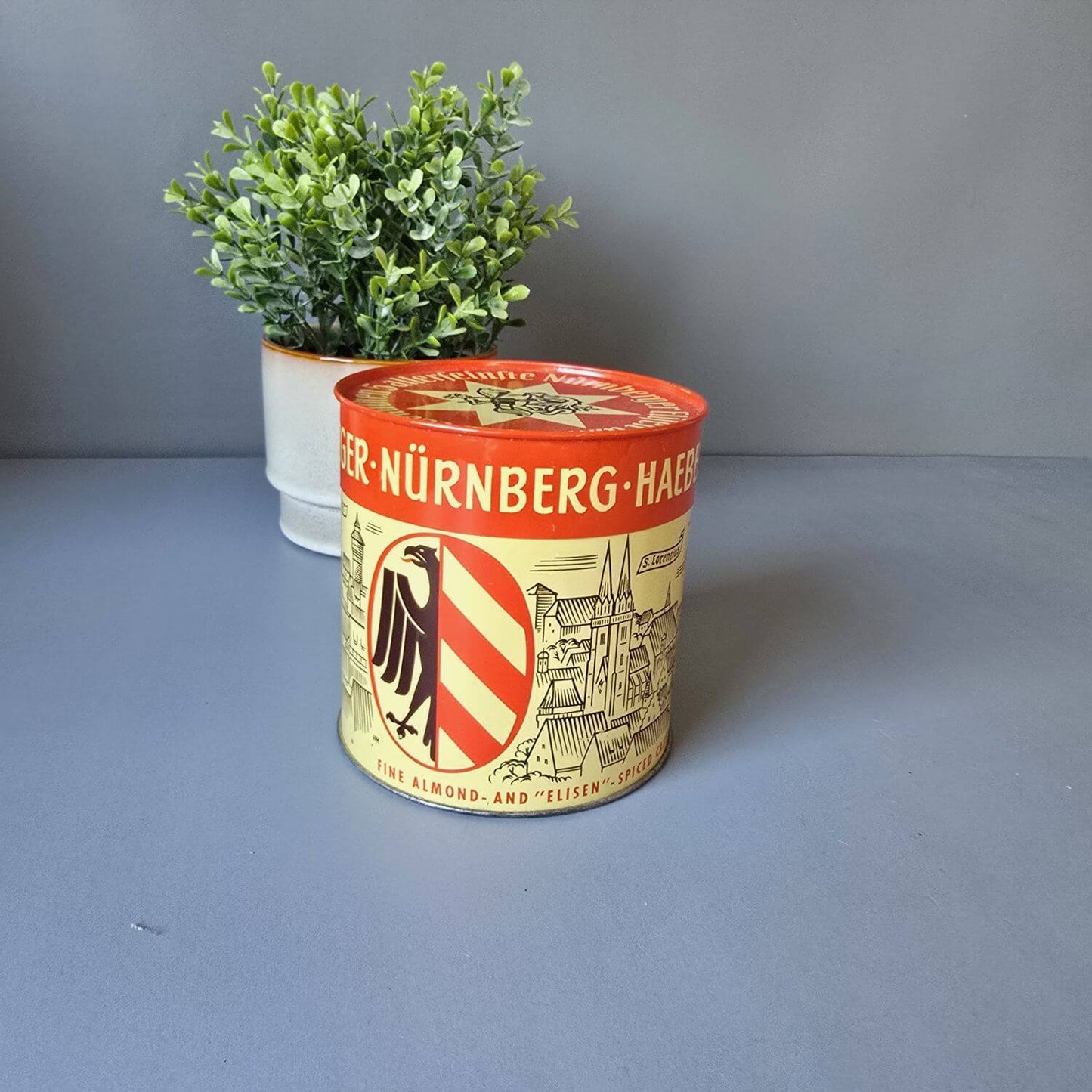 Haeberlein Metzger Lebkuchen Blechdose, 1960er