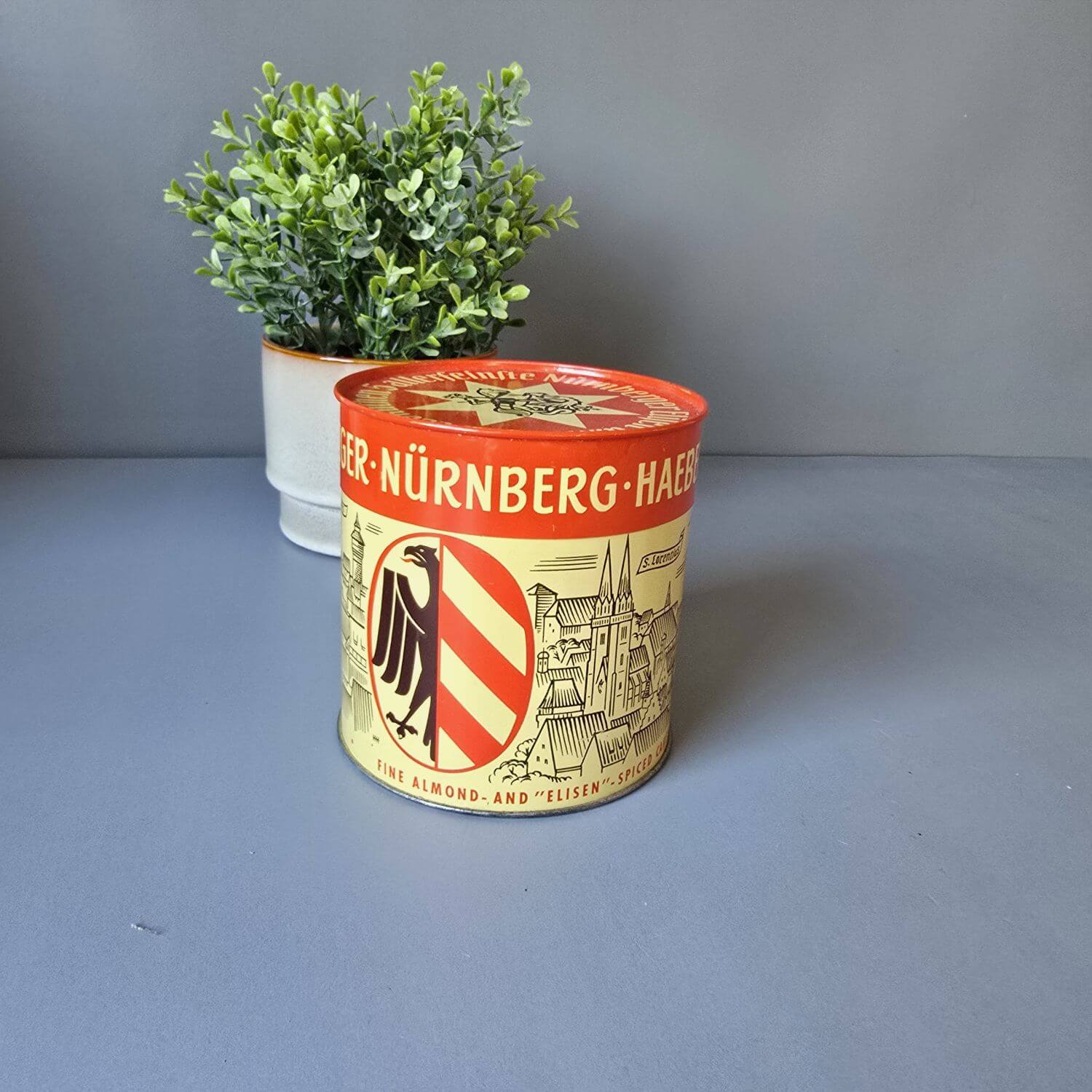 Haeberlein Metzger Lebkuchen Blechdose, 1960er