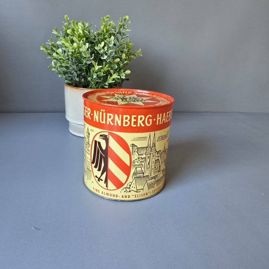 Haeberlein Metzger Lebkuchen Blechdose, 1960er