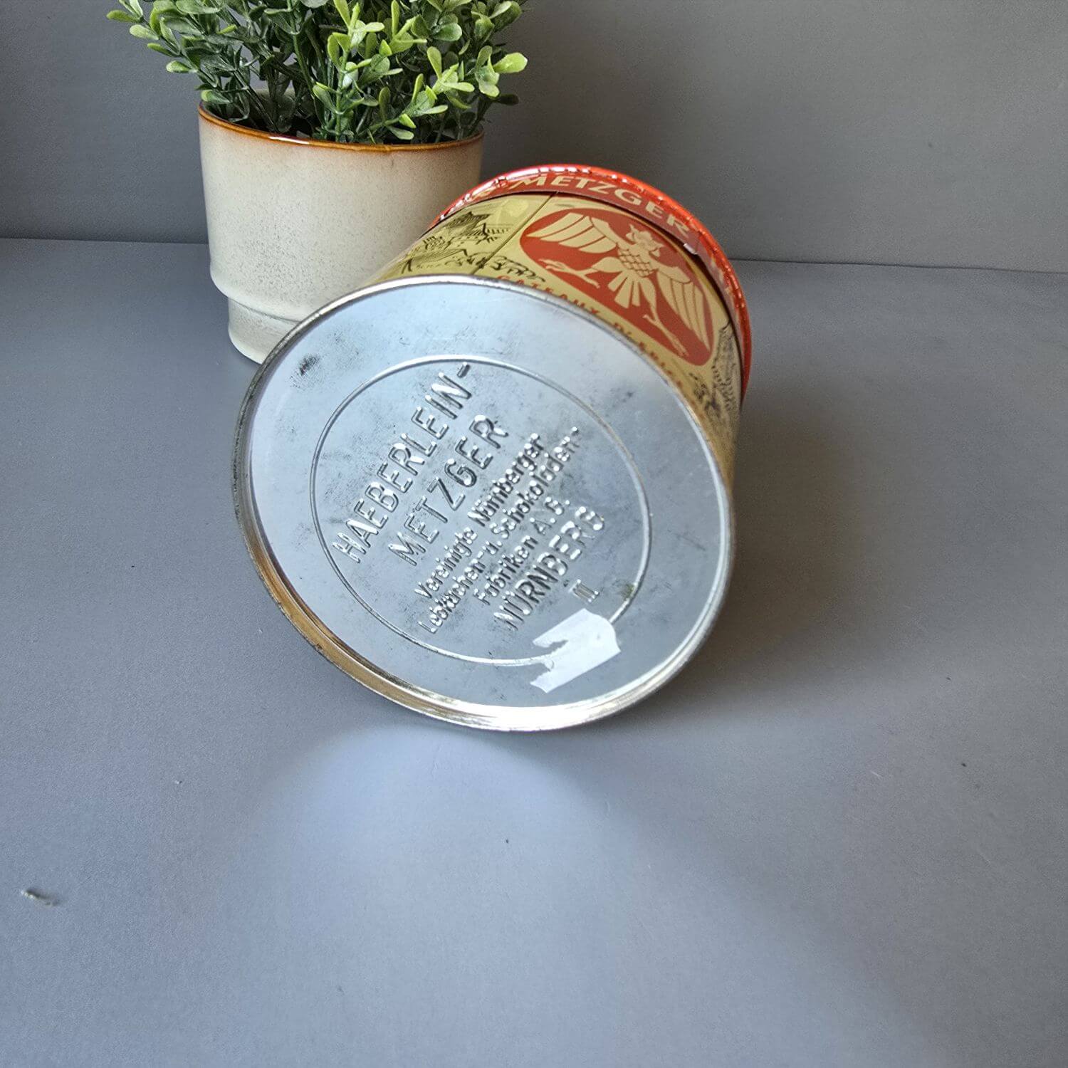 Haeberlein Metzger Lebkuchen Blechdose, 1960er