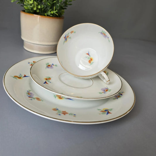 Art Deco Sammeltasse - Sammelgedeck - F. Thomas