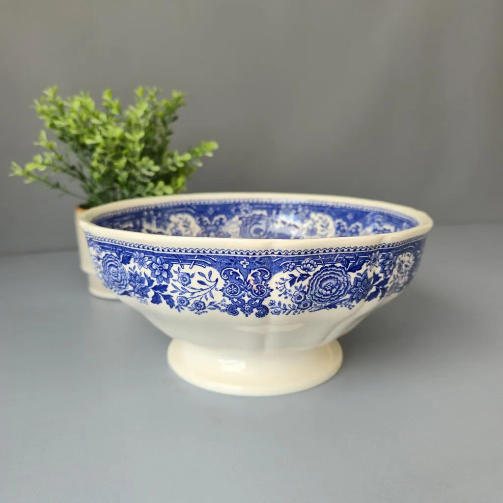 Vintage Schale auf Fuß - Villeroy & Boch Burgenland Blau