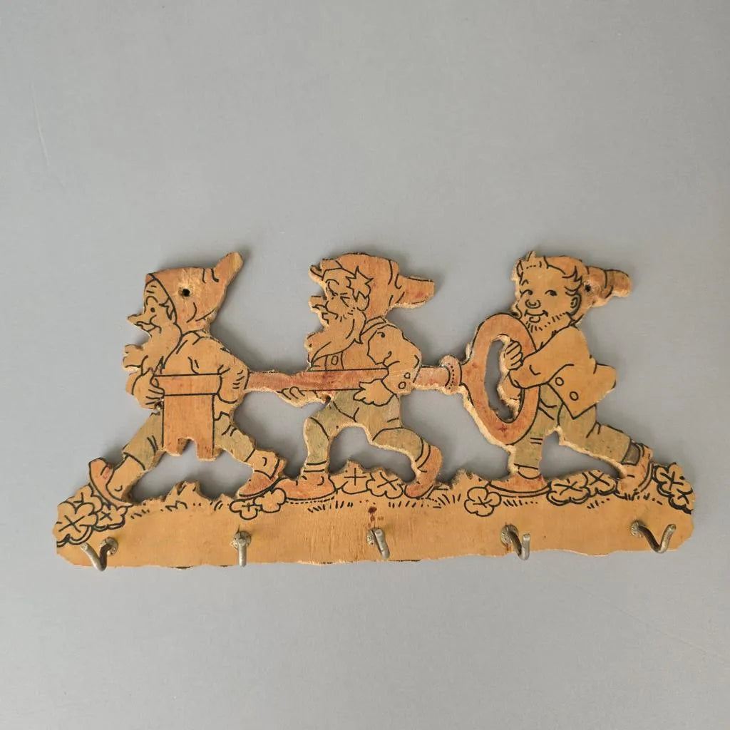 Schlüsselbrett - Laubsäge Handarbeit aus den 1970ern
